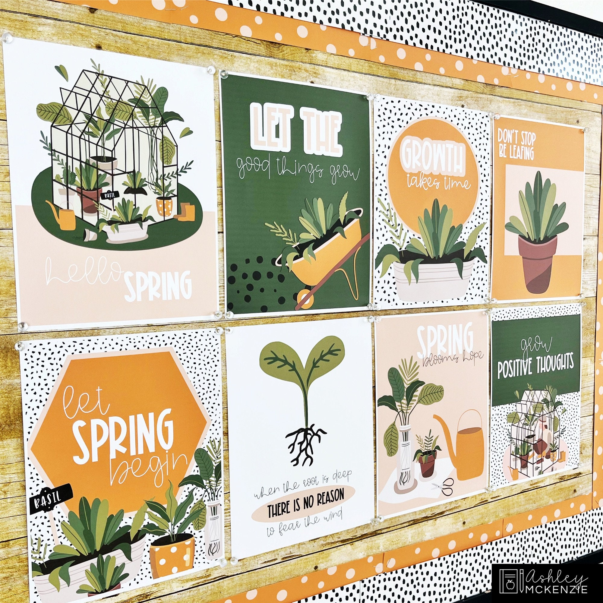 Spring Garden Classroom Decor A-Z Bulletin Board Letters