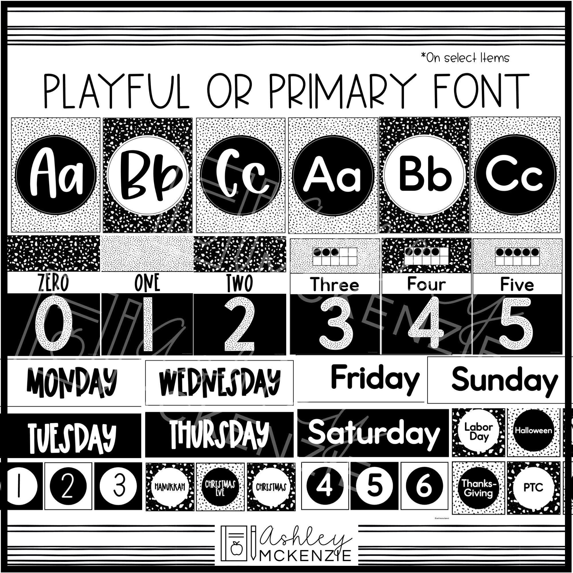 Black and White Classroom Decor Bundle Neutral Classroom Theme Back to ...