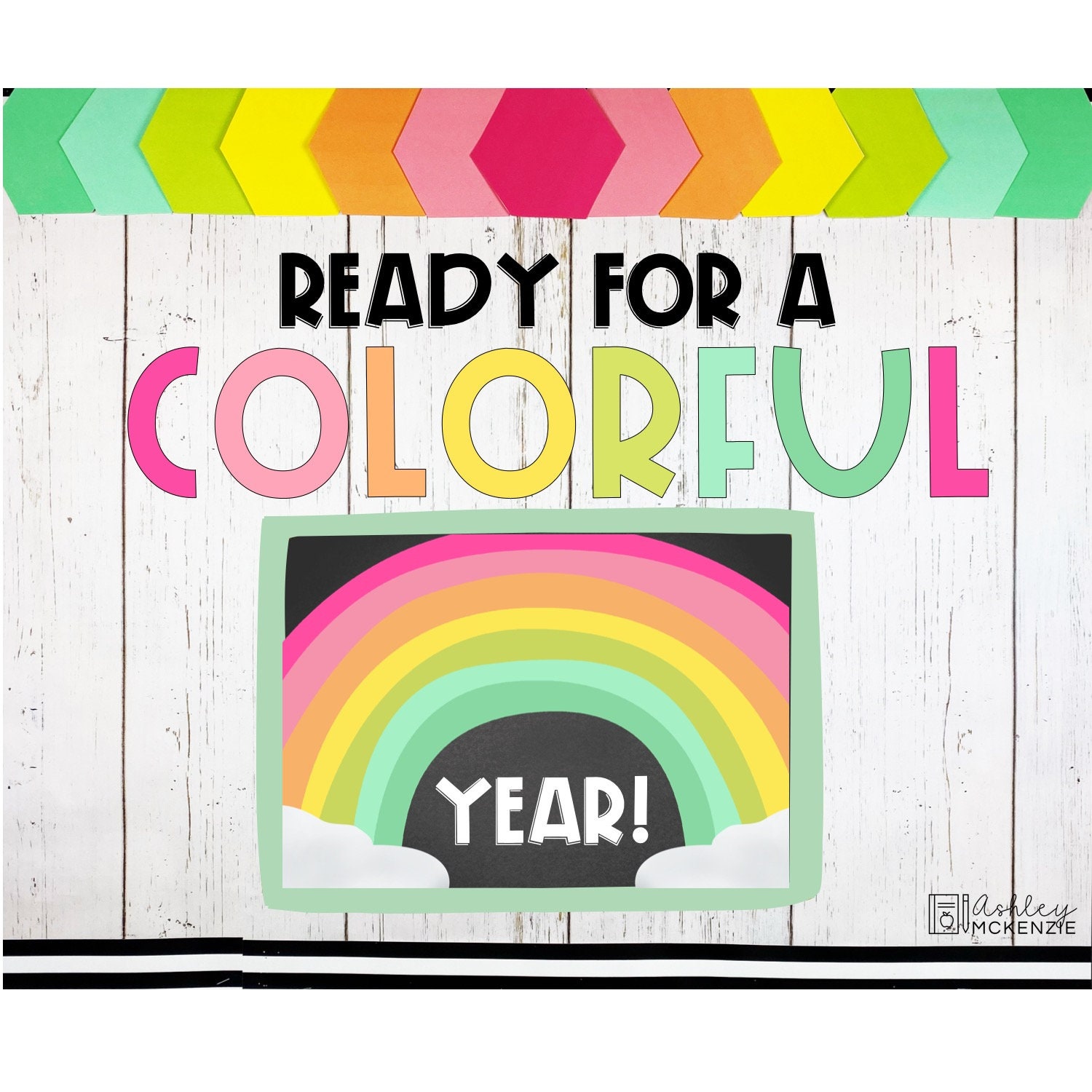 Rainbow Back to School Bulletin Board or Classroom Door Decor, Easy and ...