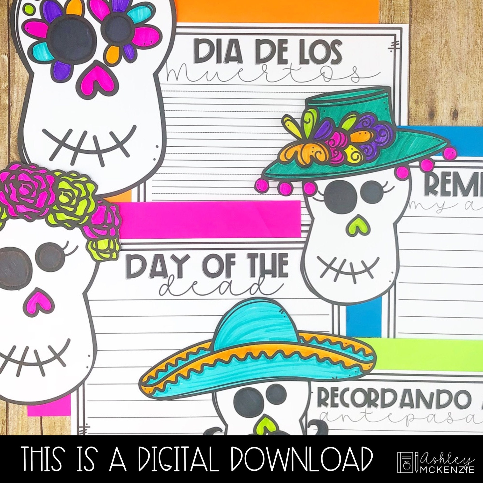 Día De Los Muertos Classroom Activities Fall Writing Crafts - Etsy