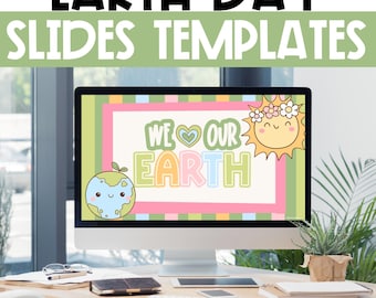 Class Slides, Earth Day Slide Templates, April Daily Slides, for Google Slides and PowerPoint, Spring Morning Slides