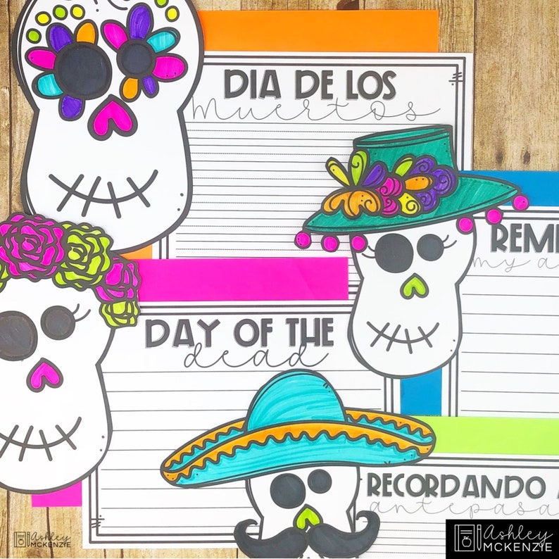 Día De Los Muertos Activities Bundle, Fall Writing Crafts, Day of the ...