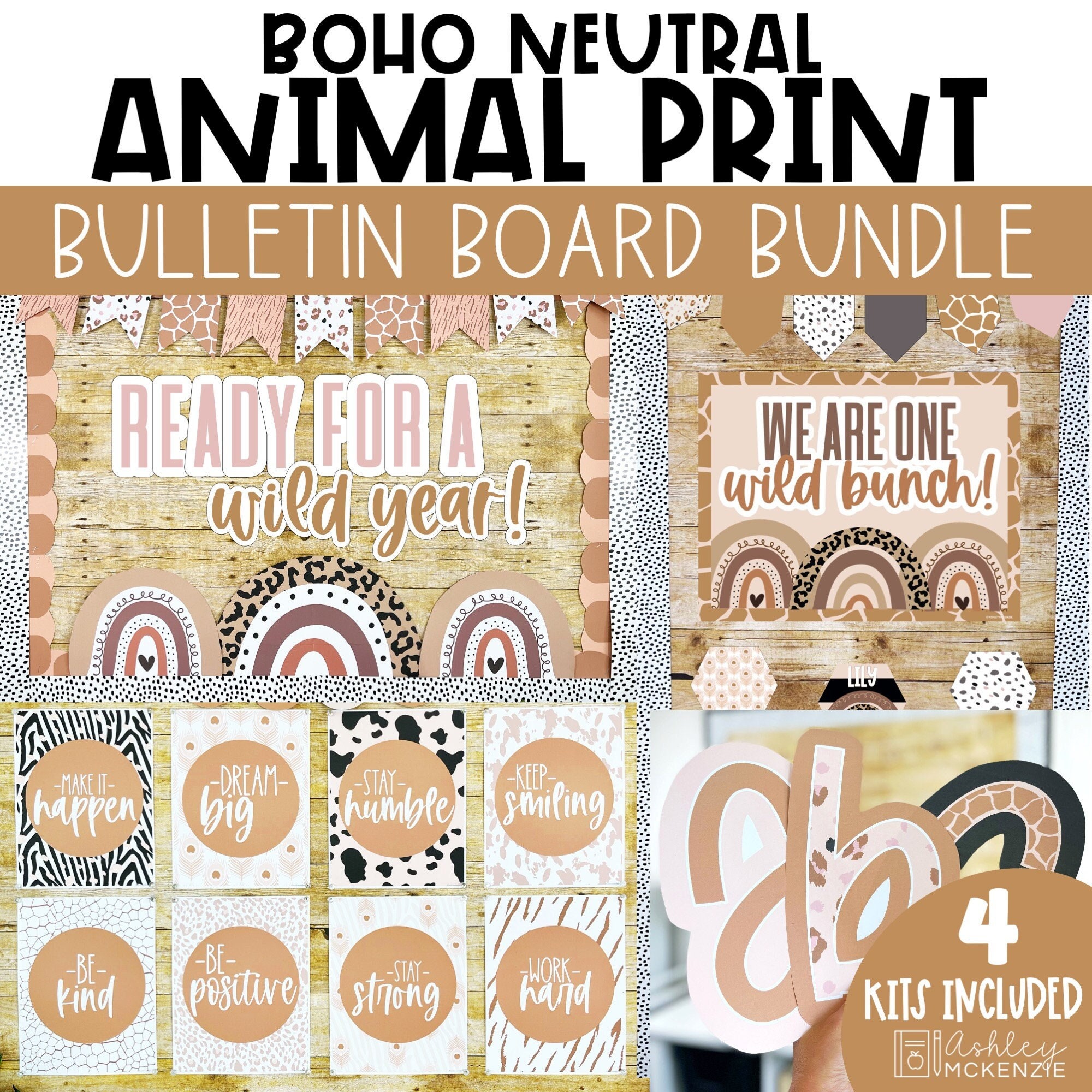 Animal Prints Bulletin Board set  Bulletin board letters, Bulletin boards,  Bulletin