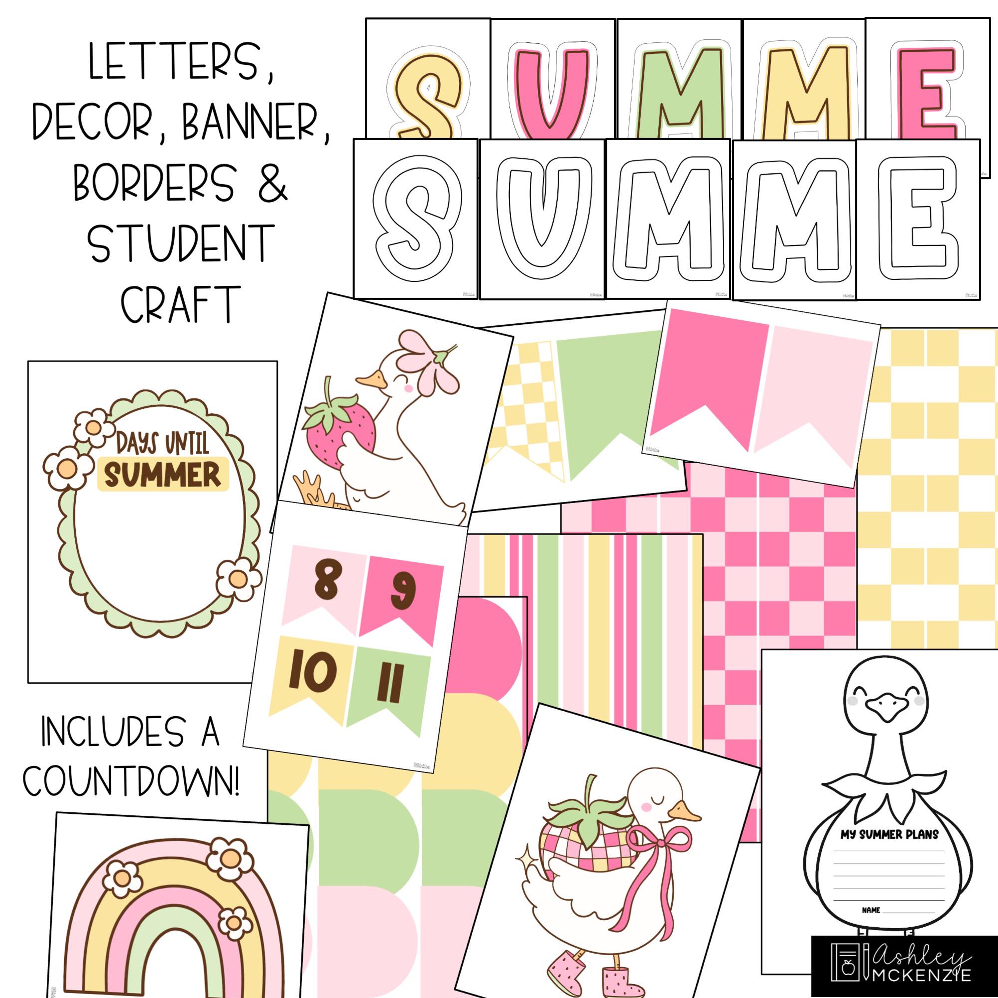 Summer Bulletin Board May Door Decor Silly Goose Theme End of Year ...