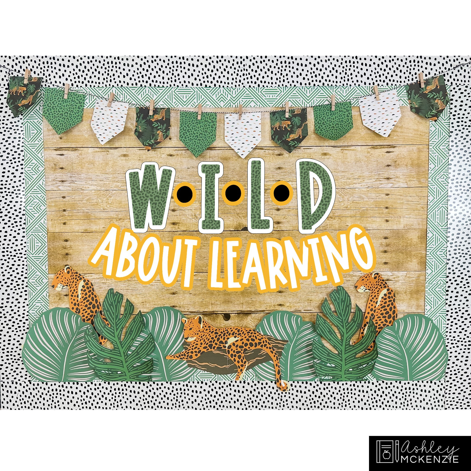Safari Classroom Decor 75 Piece Jungle Theme Bulletin Board Kit - Wild ...