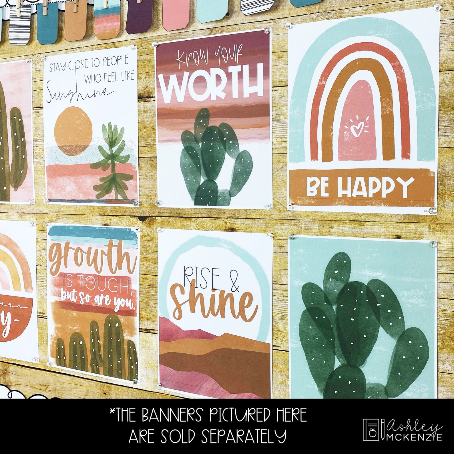 Boho desert classroom decor bulletin board kit classroom posters
