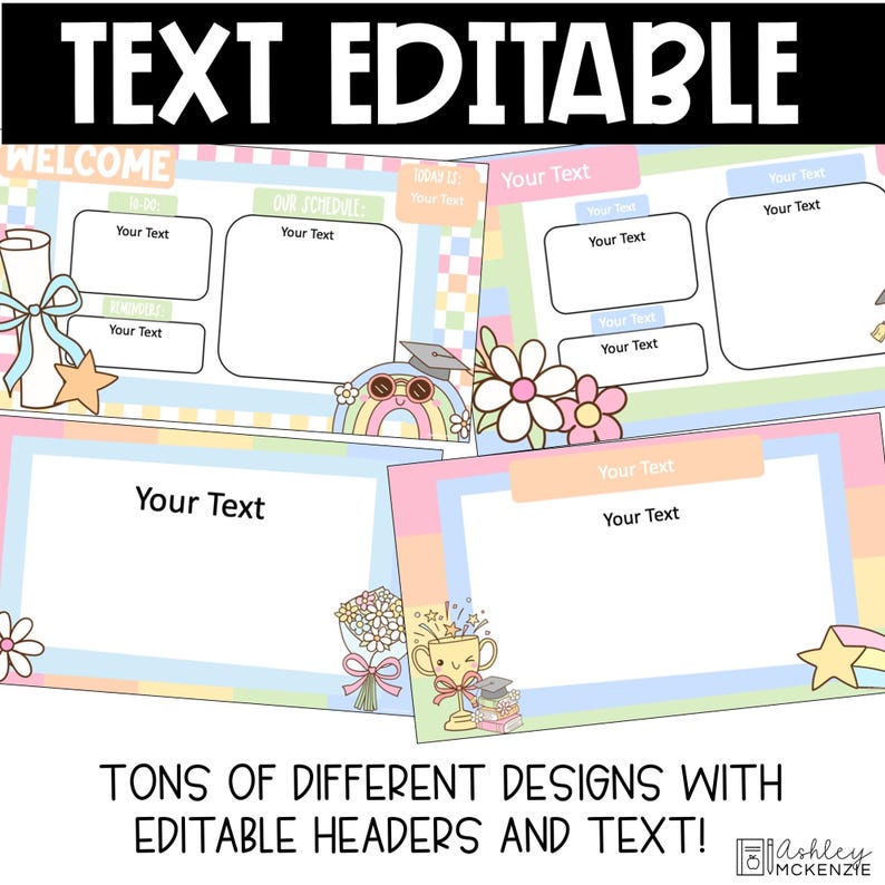 End of Year Class Slides, Graduation Slide Templates, May Daily Slides ...