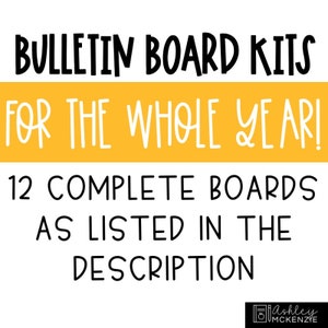 Monthly Bulletin Board Kits Bundle #1, Classroom Decor for the Whole ...