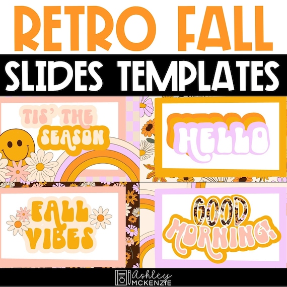 Retro Fall Autumn Google Slides and Powerpoint Templates Seasonal Decor Digital Classroom Resources Compatible With Google Slides Etsy Canada
