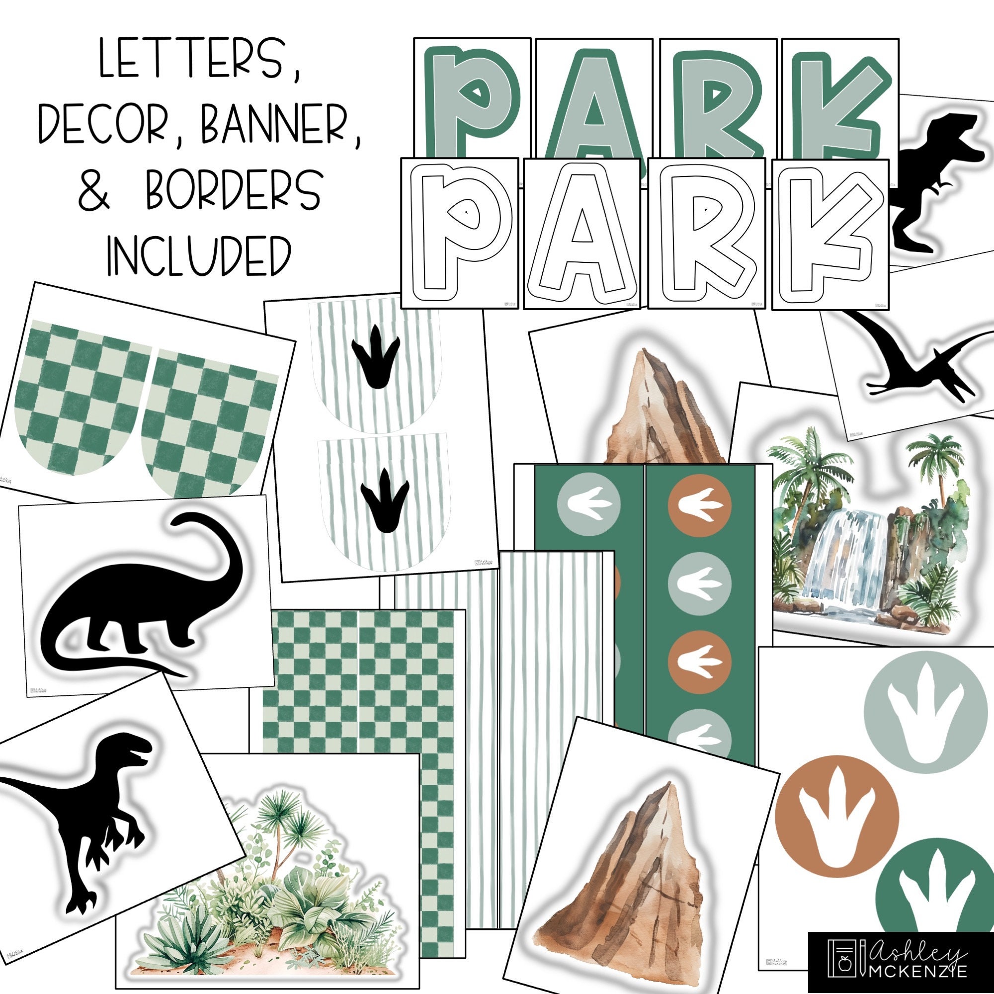 Modern Dinosaur Classroom Theme Back to School Bulletin Board Kit ...
