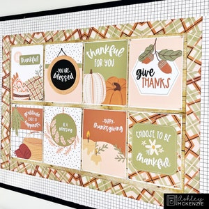 Modern Thanksgiving Classroom Decor, Bulletin Board Kit, Classroom ...