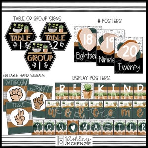 Boho Plants Classroom Decor Bundle Calm Classroom Decorations Back to ...