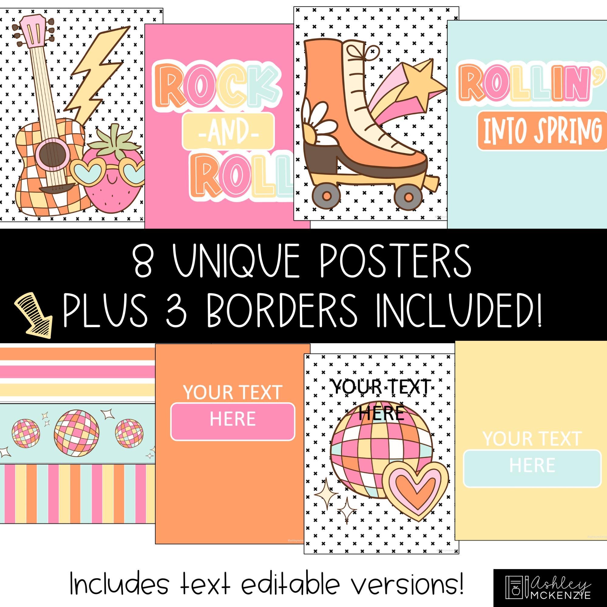 Spring Posters With Printable Bulletin Board Borders, March Bulletin ...