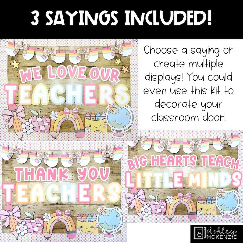 Teacher Appreciation Week Bulletin Board Kit May Bulletin Board Ideas ...