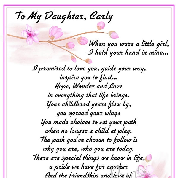 Love Poem Daughter - Etsy