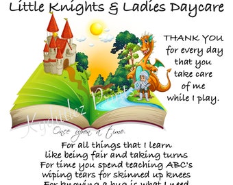 I'll Always Remember~PERSONALIZED Wall Art Thank-You Unique Child Poem Gift For Daycare Provider Childcare Nanny Preschool Teacher