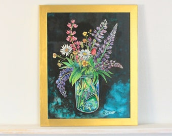 Maine Lupine Bouquet Art Print