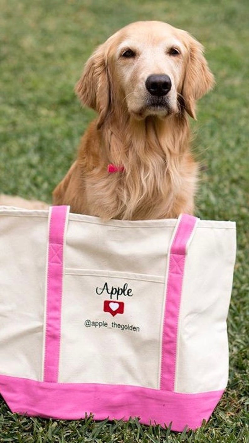 Personalized Canvas Pet Tote Custom Therapy Dog Bag with Name Etsy