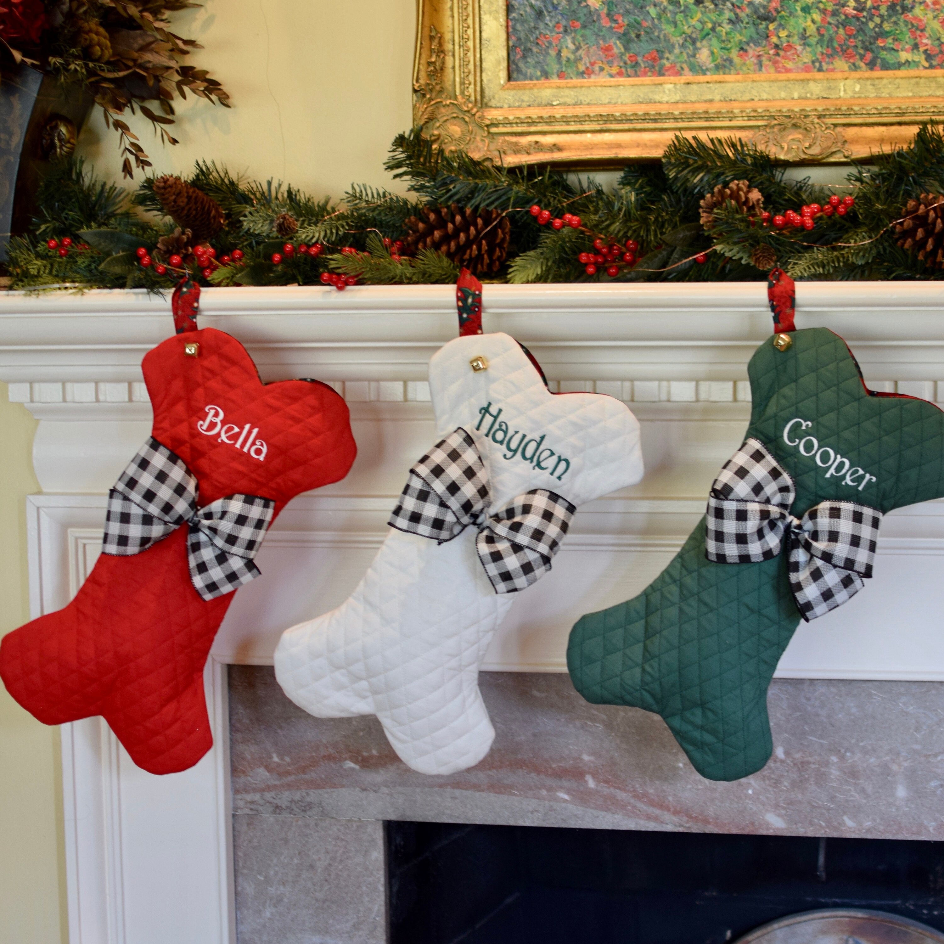 personalized dog bone christmas