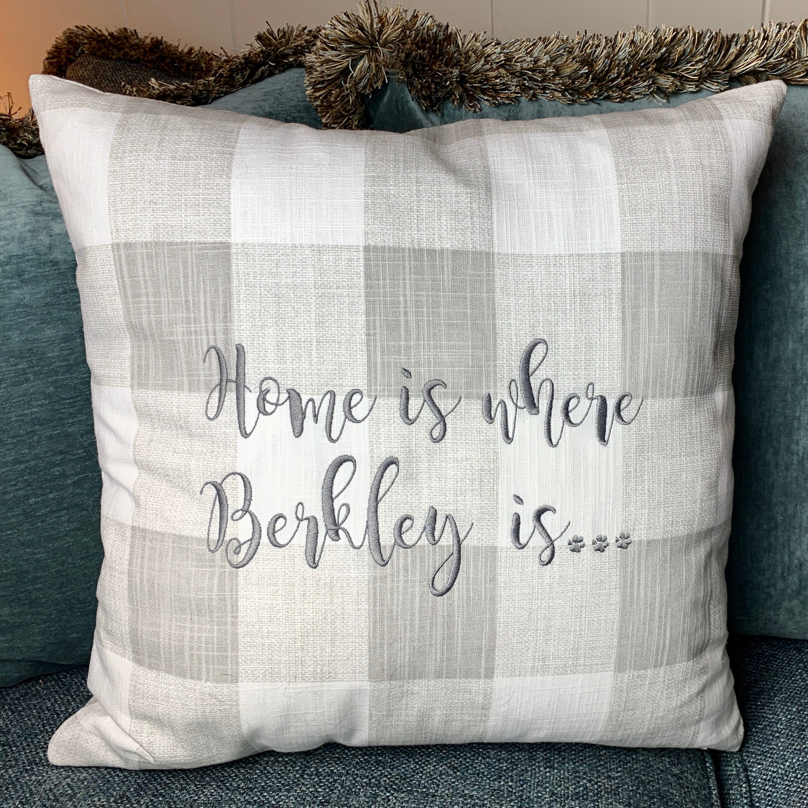 Home Is Where My Dog Is Pillow Decorative Dog Pillow