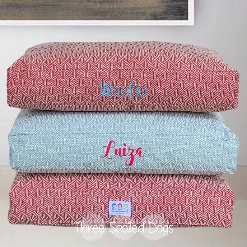 Personalized Dog Bed Large Dog Pillow Washable Lattice Pet Etsy