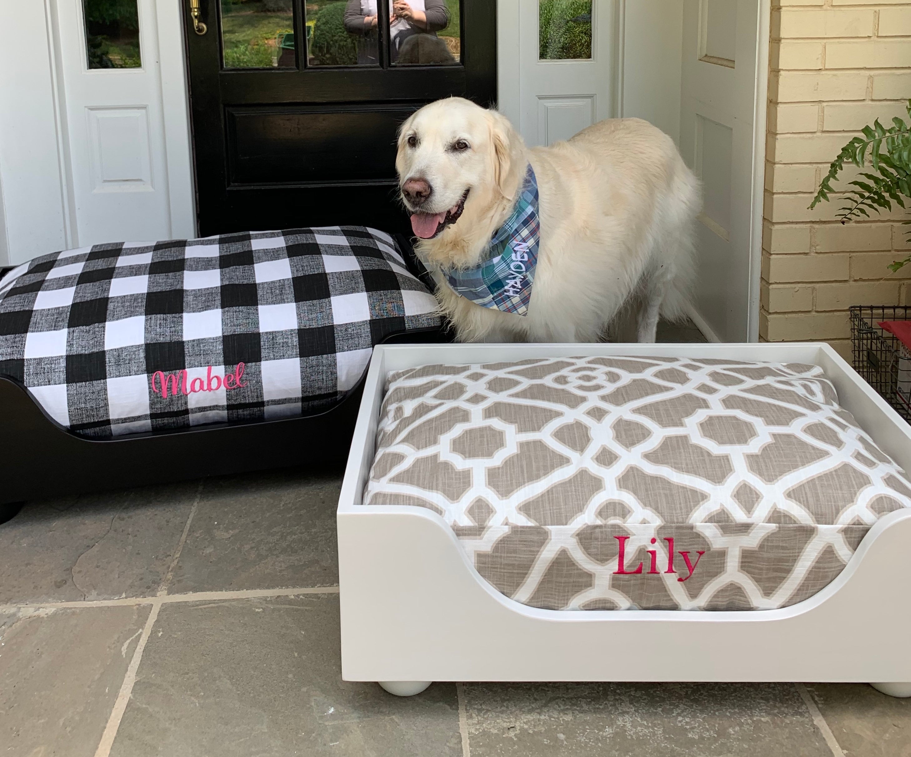 Dog bed frame personalized large wood bed or without custom Etsy