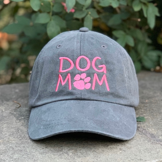 Distressed Baseball Cap OR Ponytail Hat Animal Lover Hat Love Paw Print Hat Gift for Dog Mom