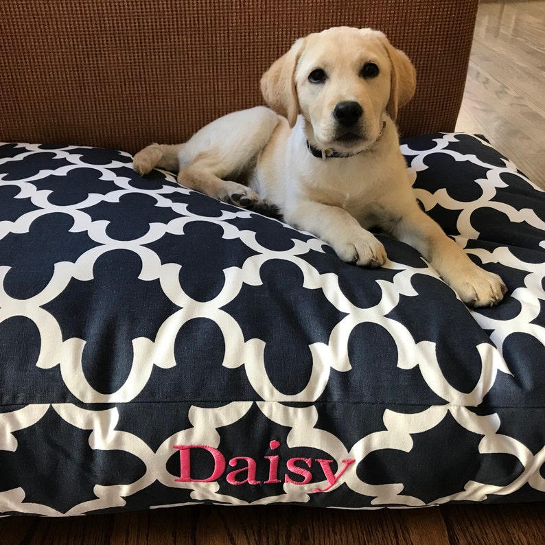 Xl Large Dog Bed Personalized Pet Bed Jumbo Dog Bed Pillow Etsy