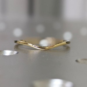 Curved Wedding Band/14k Rose Gold Matching Band/14k White Gold Matching Ring/14K Solid Gold Wedding Ring/Curved Matching Band/Plain Ring