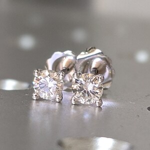 Moissanite Earring Stud | Round Cut Moissanite Stud | Gold Stud | 1ct, 2ct, 3ct Moissanite Earring | Wedding Anniversary Stud for Women