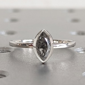 1920's Raw Salt and Pepper Diamond Rose Cut Marquise - Etsy
