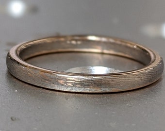 Thin Rose Gold 2mm Mokume Gane Tungsten - Forged Ring- Mokume Band - Damascus Ring- Two Color Mokume- Mokume Wedding Bands - Mokumegane