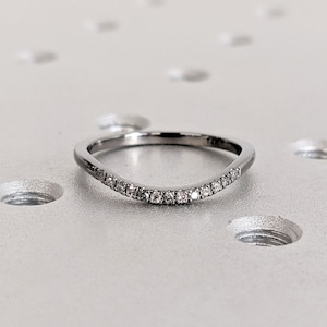 Natural Salt and Pepper Diamond 14K Gold Ring | Ombre Diamond Half Eternity Band | Matching Ring | Stacking Ring | Delicate Anniversary Ring