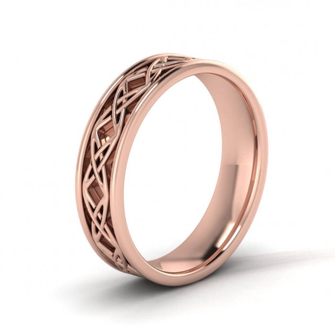 14k gold eternity knot celtic wedding ring 5mm Celtic knot Etsy