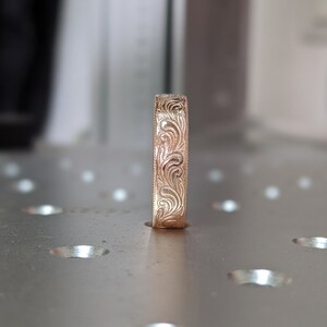 Filigree Band Bridal Wedding Ring Filigree 14k Rose Gold Engagement