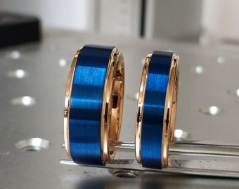 Blue Stripe Roman Numerals Tungsten Wedding Ring Size 9,10,11,12,13 f100 Blue Stripe Roman Numerals Tungsten Wedding Ring Size 9,10,11,12,13 f100