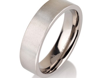 LUCKY SIZE SALE - Titanium Wedding Band, Men Titanium Rings, Mens Wedding Band, Titanium Wedding , Titanium Engagement Ring, Wedding Bands