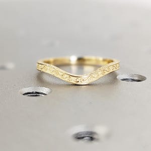 14k Yellow Gold Filigree Rings, Antique Rings for Women, Stacking Ring, Vintage Gold Ring, Engagement Ring, Gift for Her, Matching Rings