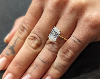 Emerald Cut Wedding Rings For Short Chubby Fingers Emerald Cut Fat