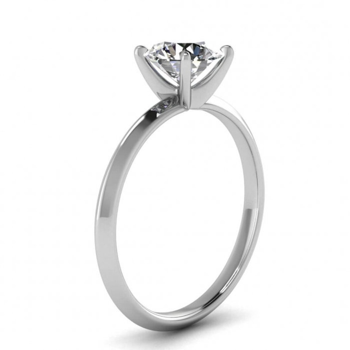 Raw Salt and Pepper Diamond Ring White Gold Knife Edged Ring Etsy