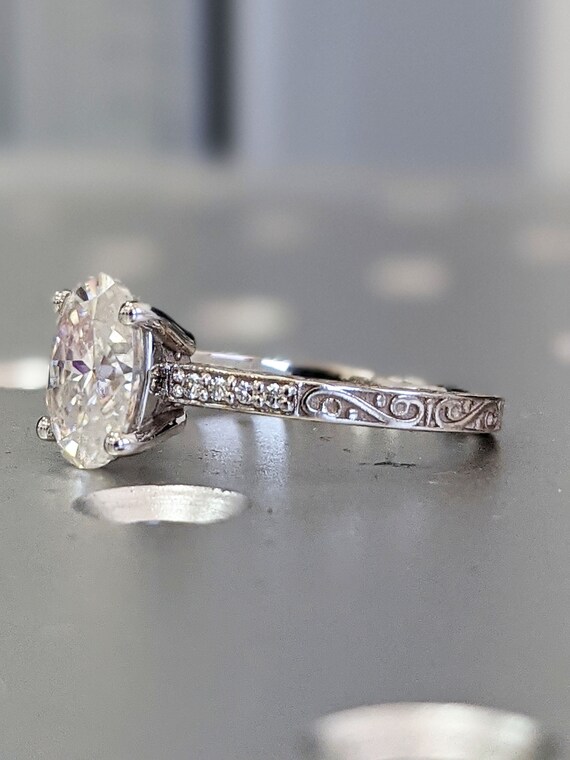 Filigree band engagement ring clearance