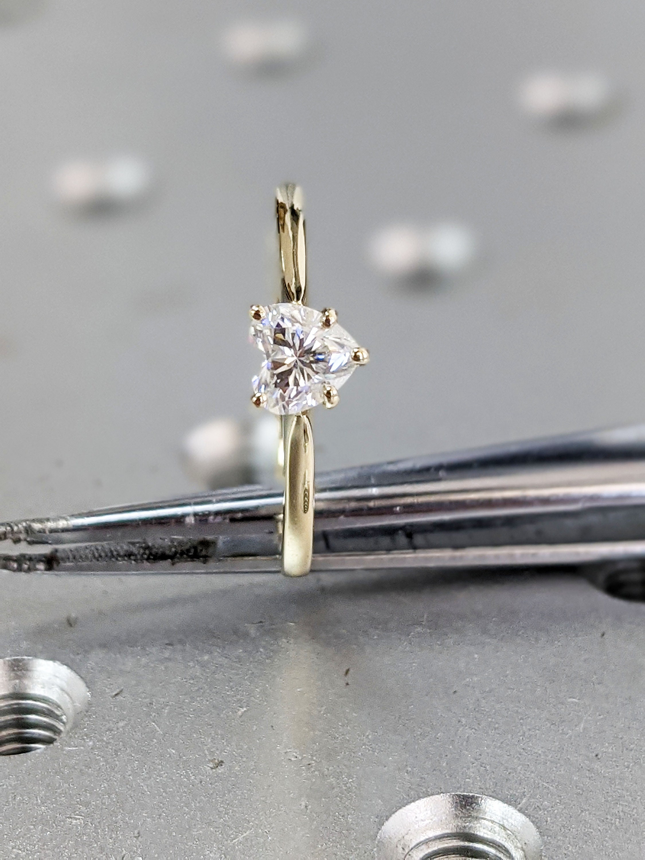 SISGEM 10K 14K 18K Solid Gold Infinity Engagement Rings For
