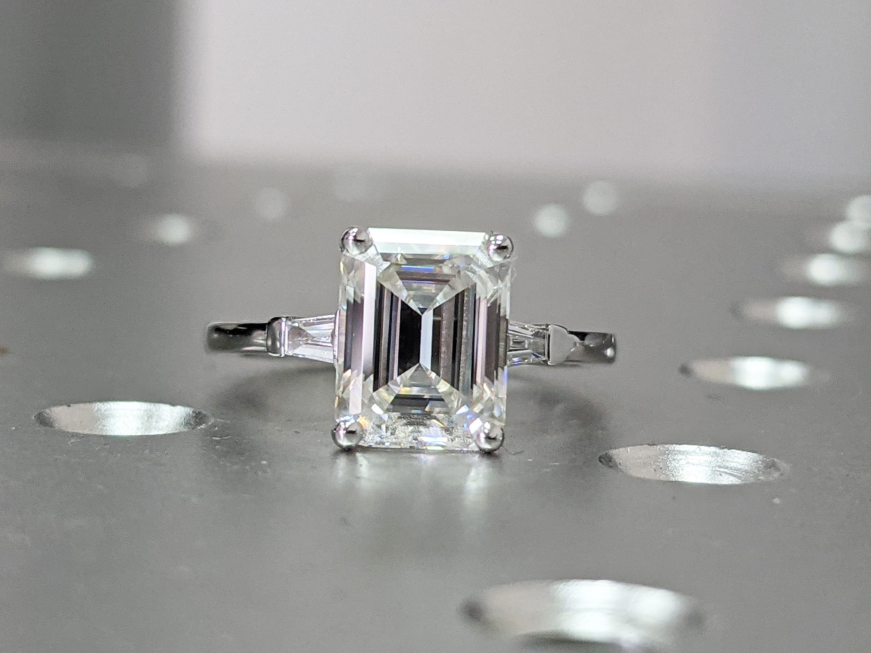 1ct/2ct/3ct Emerald Cut Engagement Ring Emerald Cut Ring | Etsy