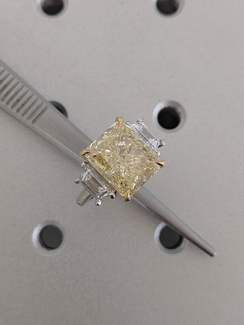 Vintage Two Tone Engagement Ring