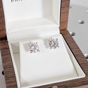 Diamond Earrings 1CT - 2CT Round Studs | 14K White Gold Lab Grown Earring Studs | 14K Gold Earrings | Certified Real Lab Created Earrings