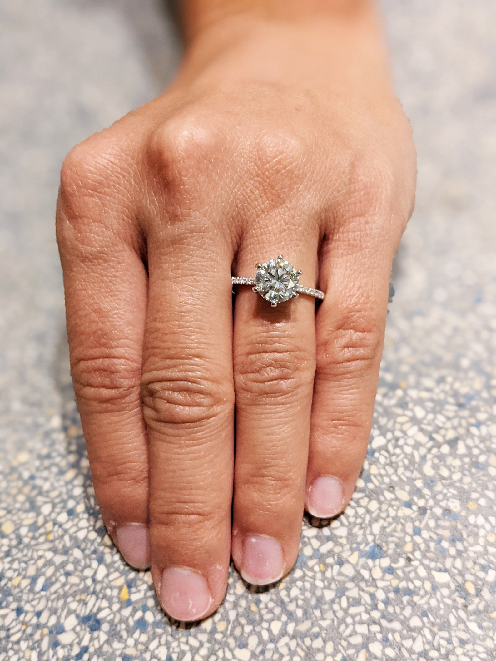 14K Solid Gold Rings/ 2CT Round Moissanite Diamond Engagement Etsy