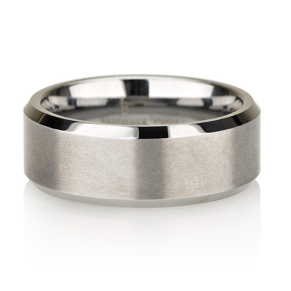 Mens Wedding Bands Brushed Wedding Band Tungsten Ring - Etsy