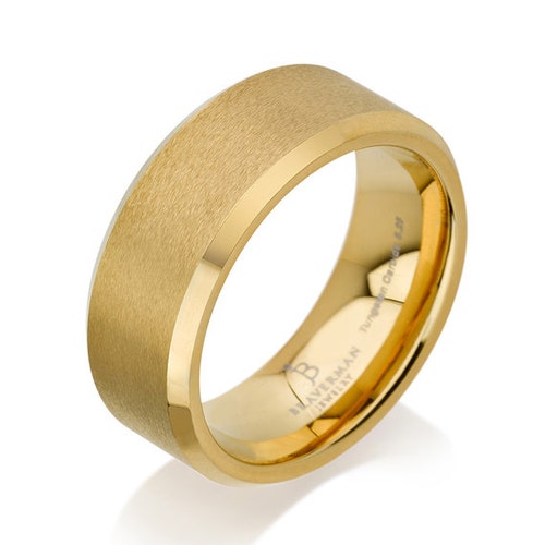 14k Yellow Gold 6mm Diamond Cut Men's Wedding Band Ring - Etsy