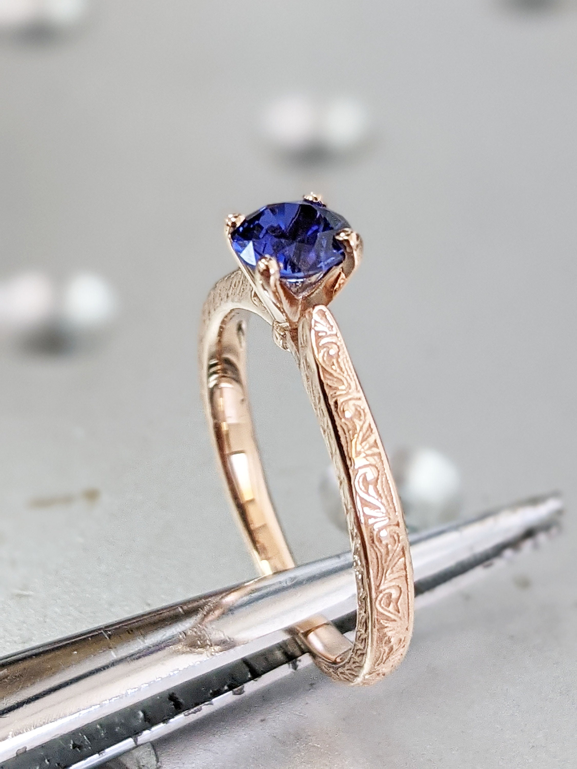 Sapphire Ring Engagement Ring Unique Ring Unique | Etsy