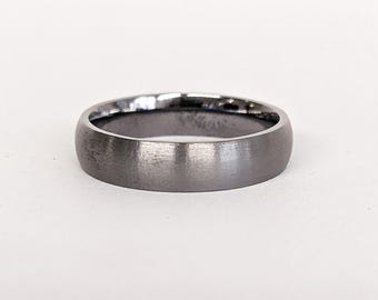 5 mm ダークグレー 結婚指輪 | 低刺激性 快適フィット メンズ 結婚指輪 